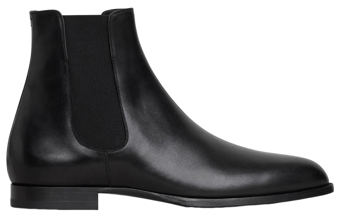 CELINE Ankle Length Chelsea Boots Men's Black