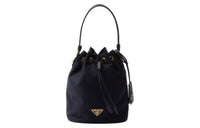 PRADA Re-EditionRe-Nylon Fabric With Leather Bucket Bags Shoulder Bag Crossbody Bag Handbag Mini Women's Blue