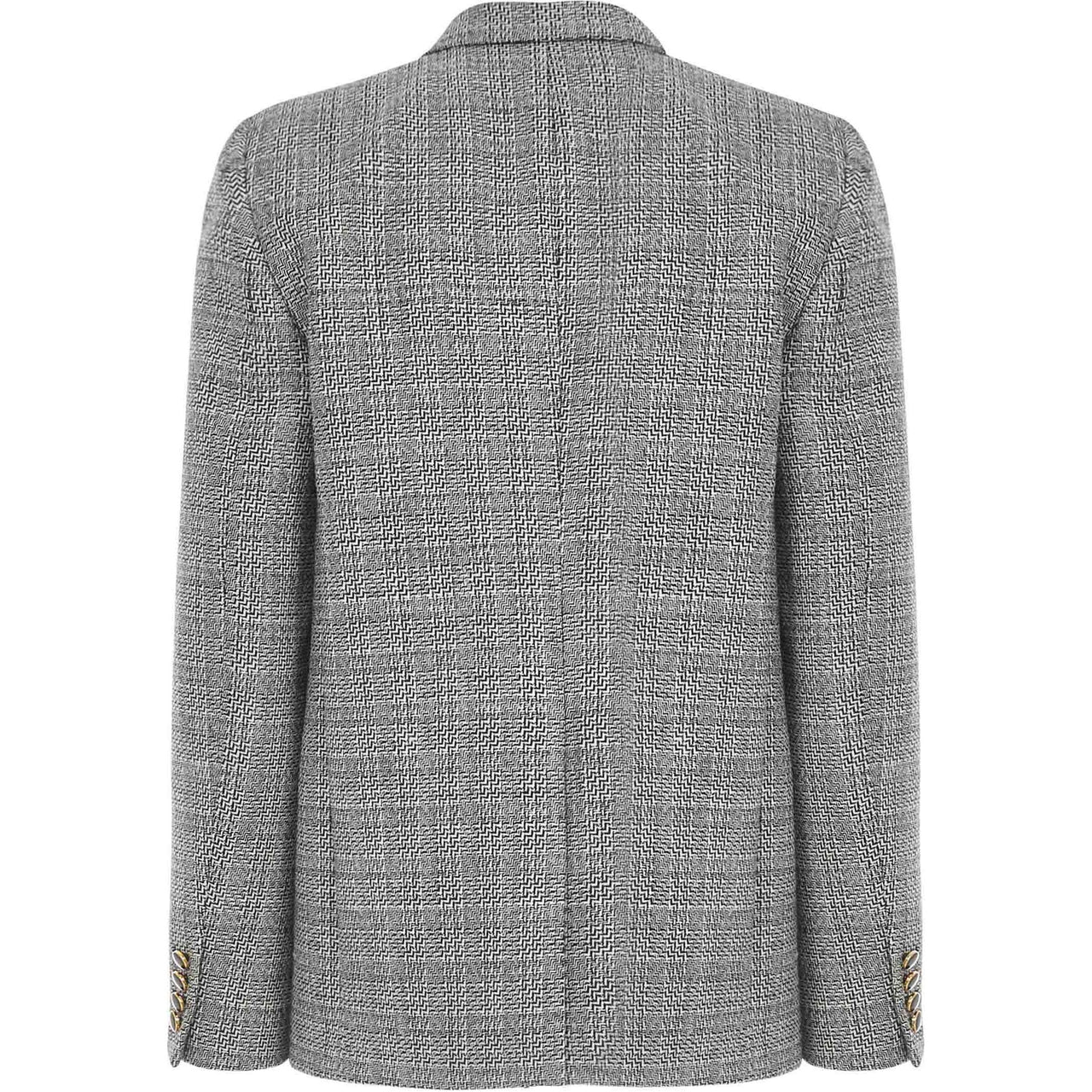 SAINT LAURENT Deconstructed Check Double breasted Blazer