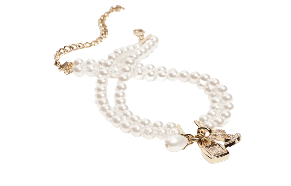 CHANEL Necklaces Women's White