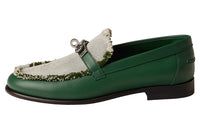 HERMES Destin Loafers Women's Green