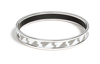 HERMES Enamel Bangles Women's Silver