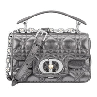 DIOR Jolie Calfskin Shoulder Bag, Crossbody Bag, Handbag Mini Women's Silver