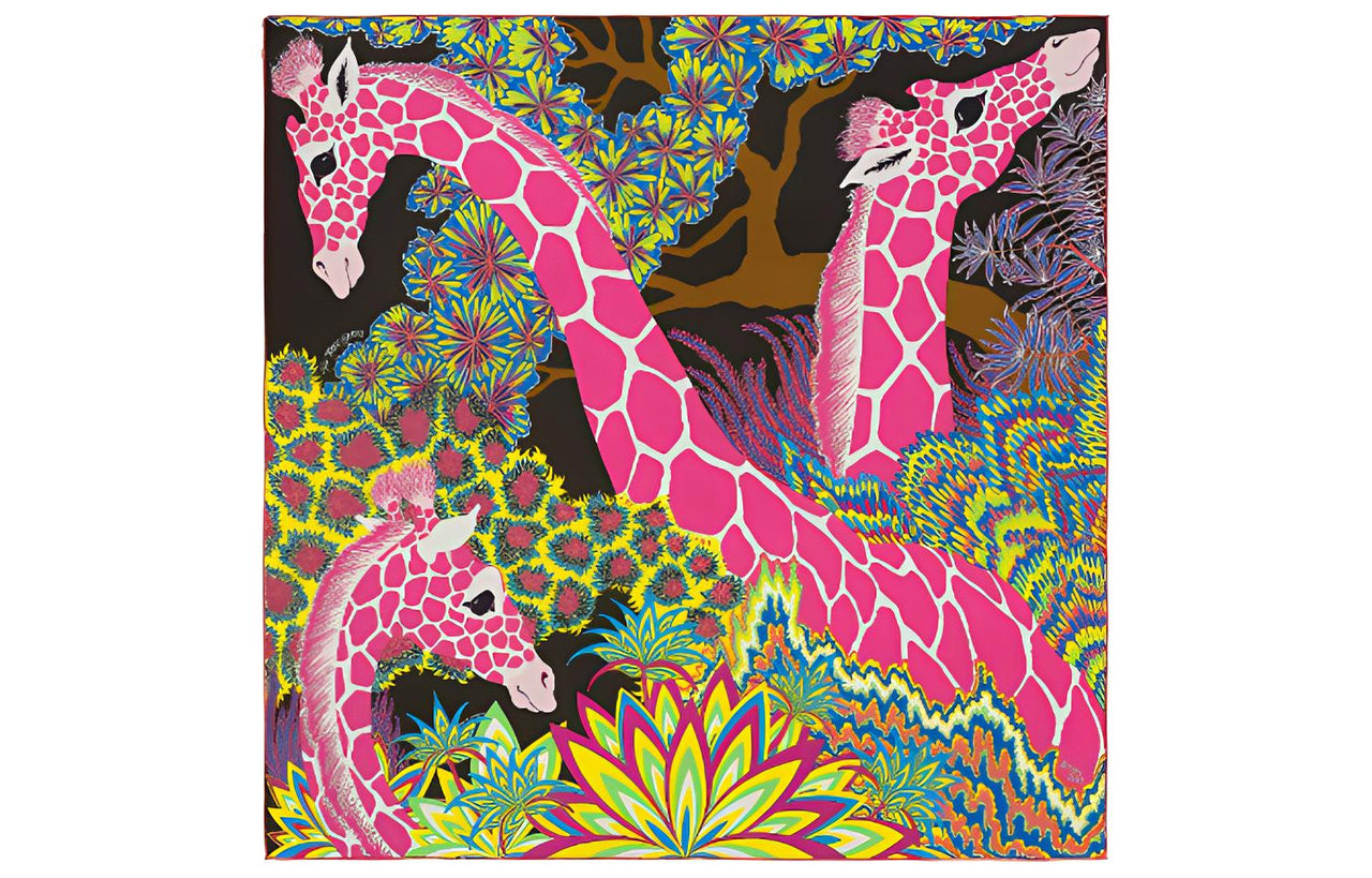 HERMES Silk Scarves Women's Pink