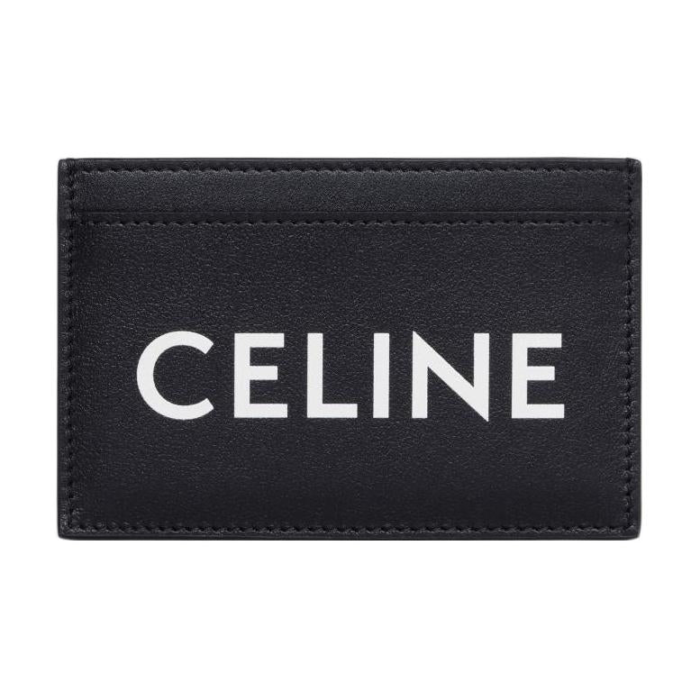 CELINE Cow Leather Card Holder Men's Black