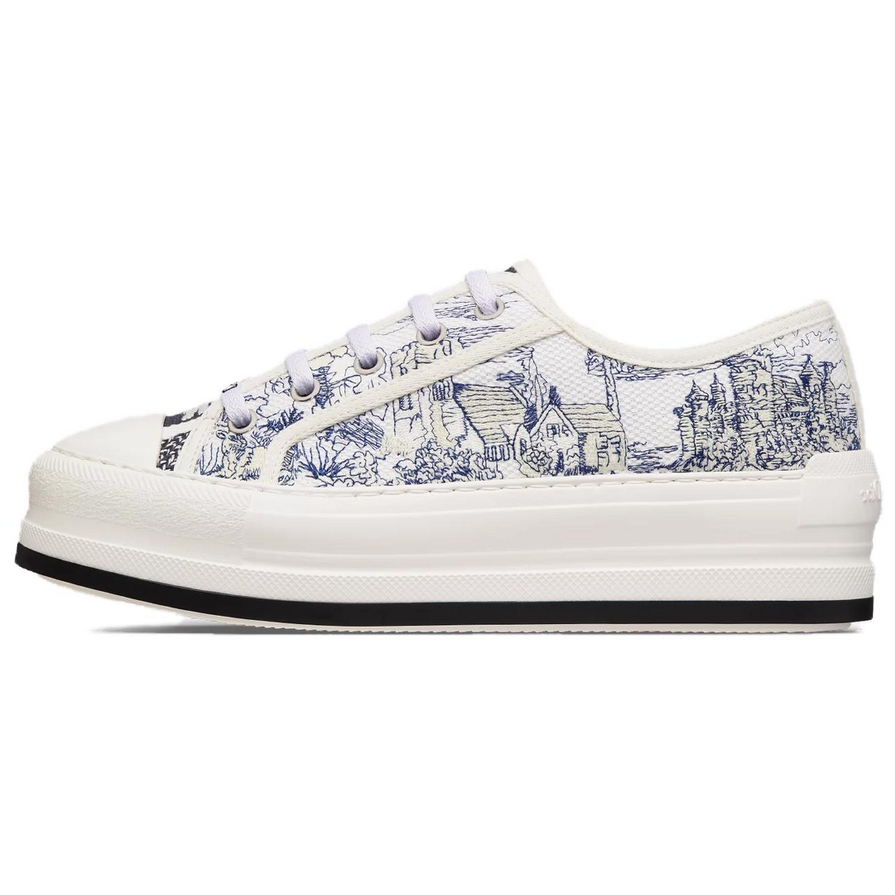 DIOR Walk'n'Dior Platform Shoes Low Top Skateboard Shoes Women's Dark Blue
