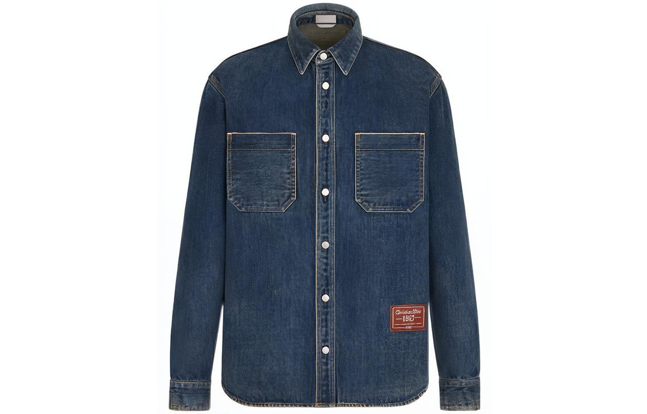 DIOR FW22 Shirt Men's Denim Blue