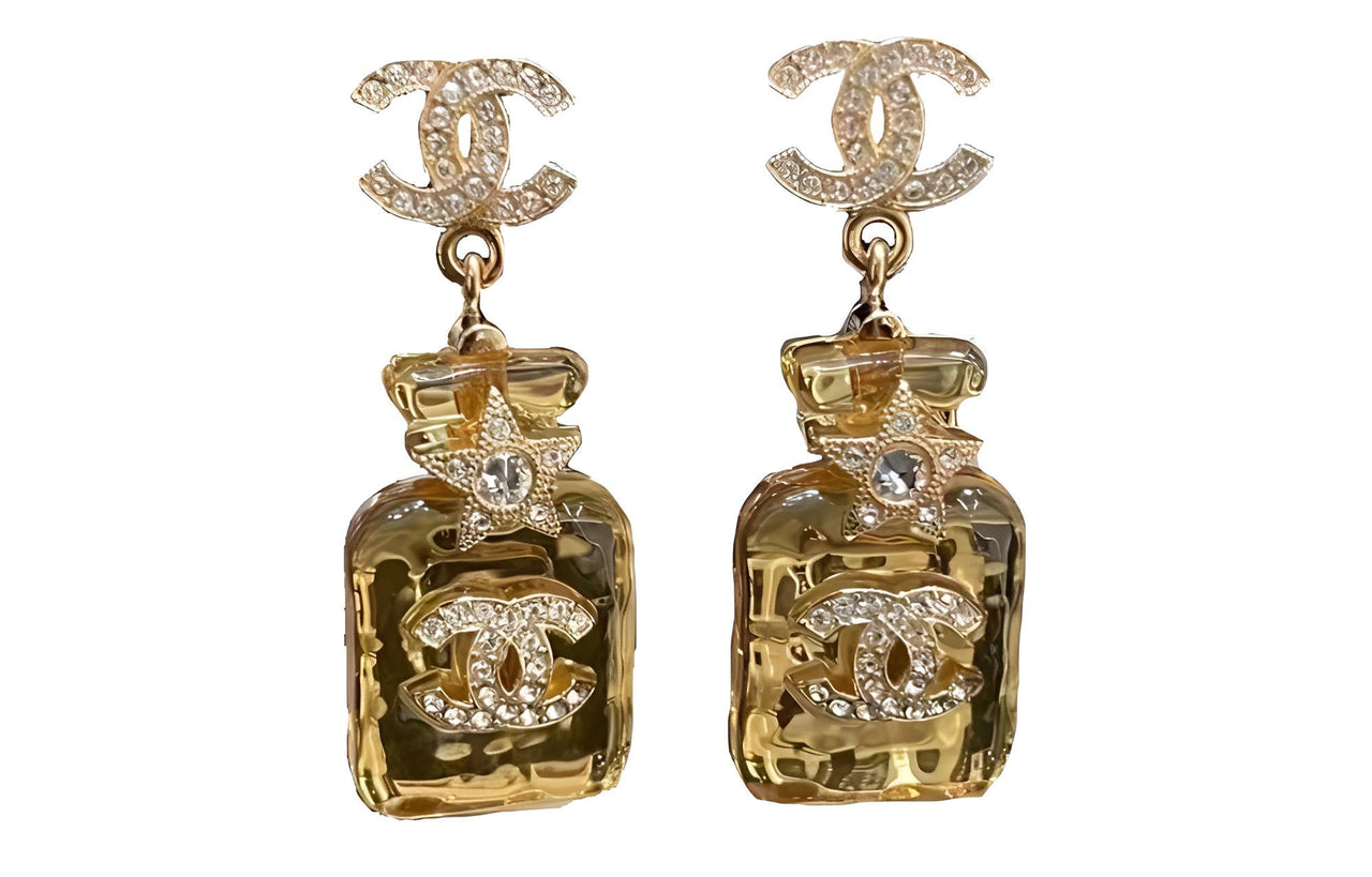 CHANEL Earrings Women's Orange