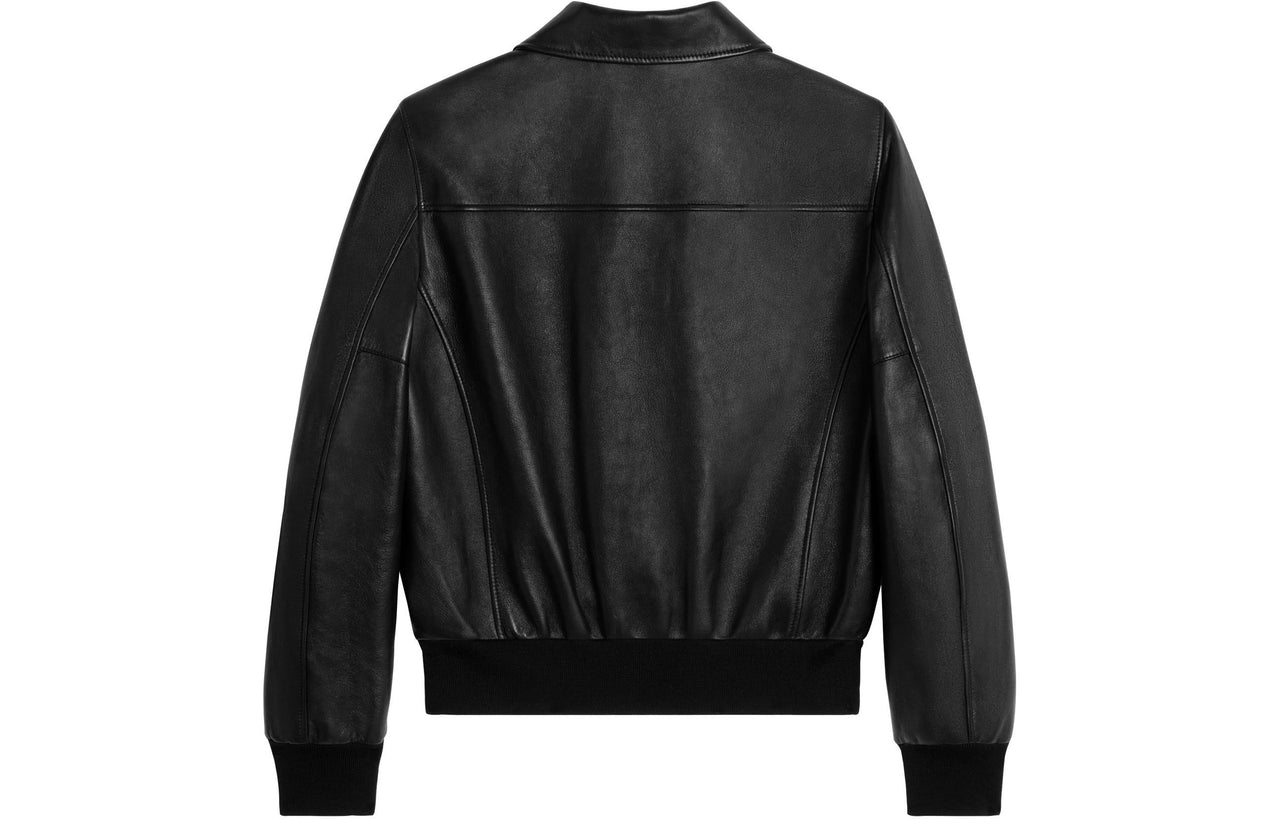 CELINE Aviator Blouson Jacket In Soft Lambskin