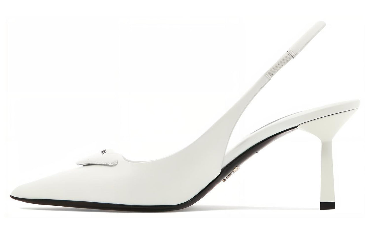 PRADA 75mm Leather Slingback Pumps
