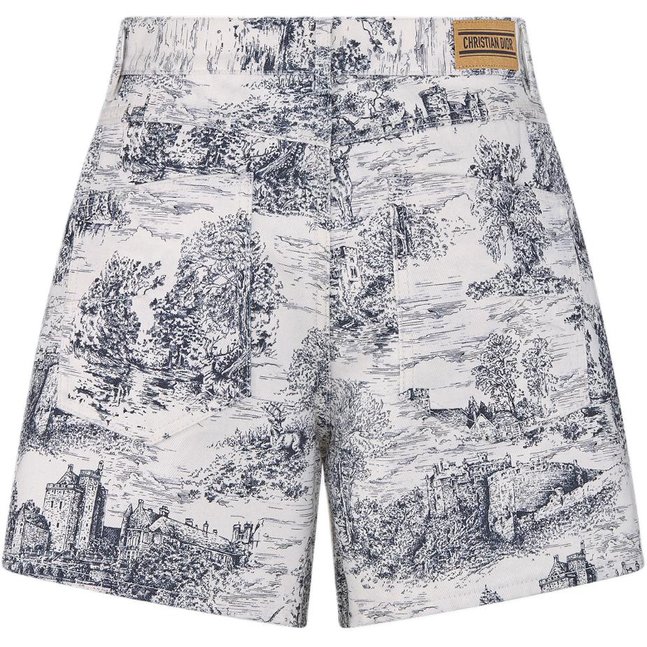 DIOR Toile De Jouy Scotland Patterned Shorts