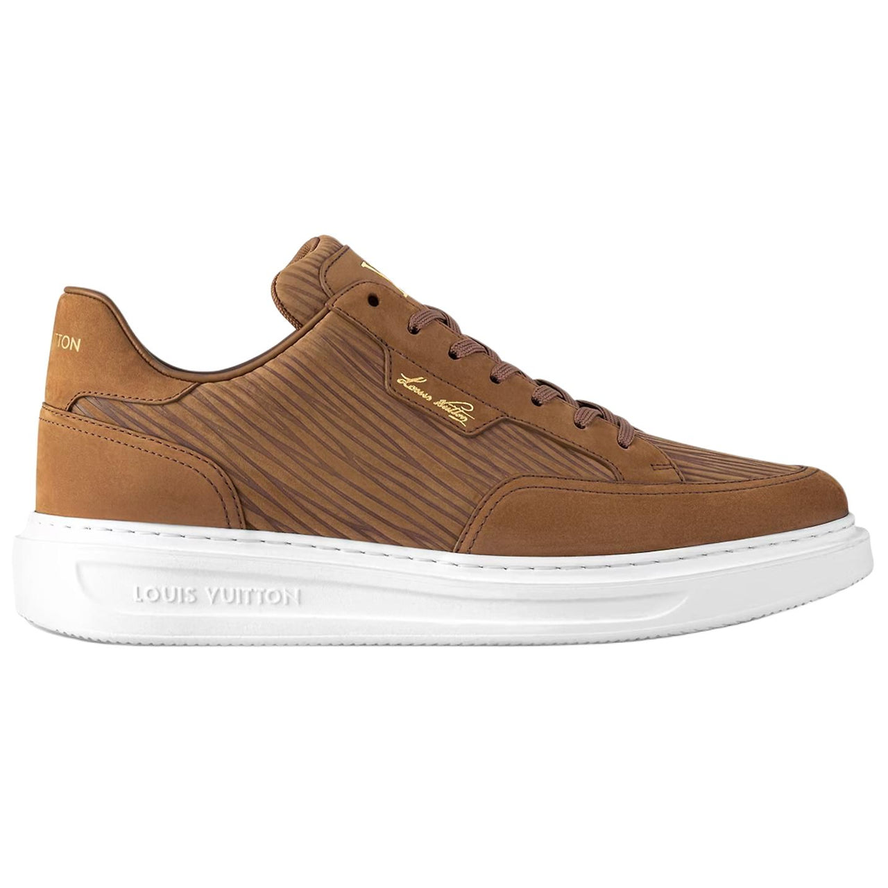 LOUIS VUITTON Beverly Hills Low-Top Skateboard Shoes Men's Brown