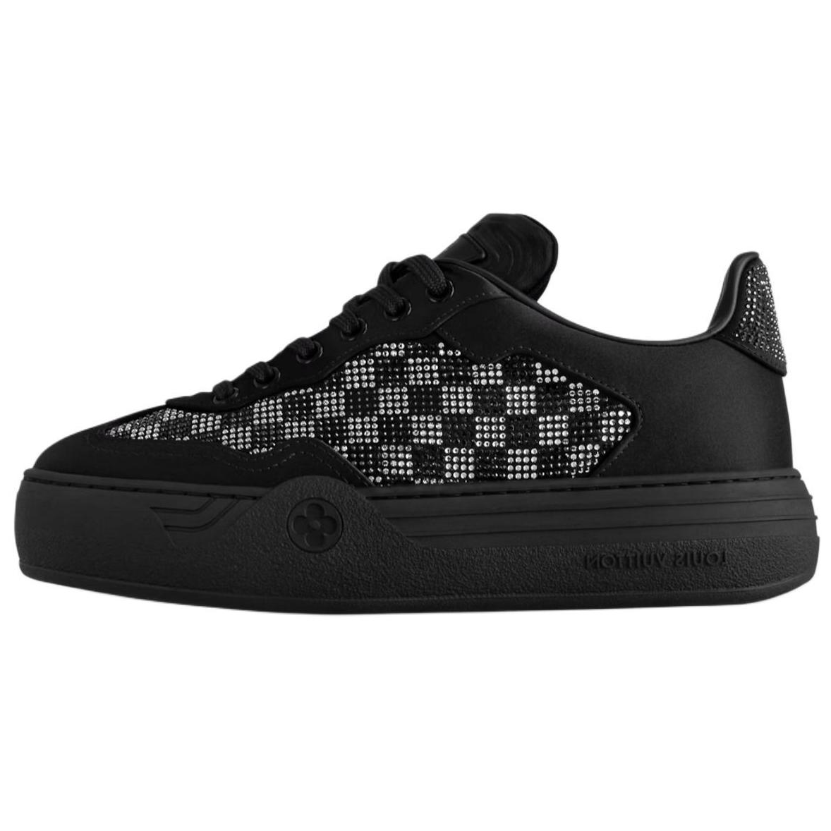 LOUIS VUITTON Groovy Low Top Skateboard Shoes Men's Black