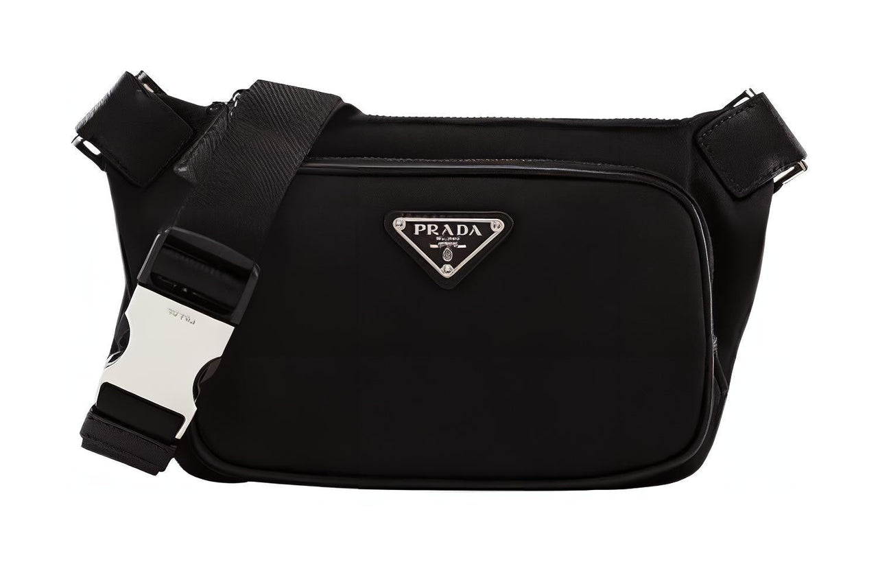 PRADA Fabric Sling Bag, Crossbody Bag, Shoulder Bag Medium Size Men's Black