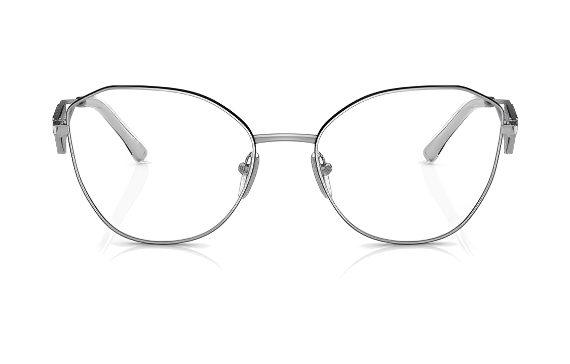 PRADA Eyeglass Frames Unisex Silver