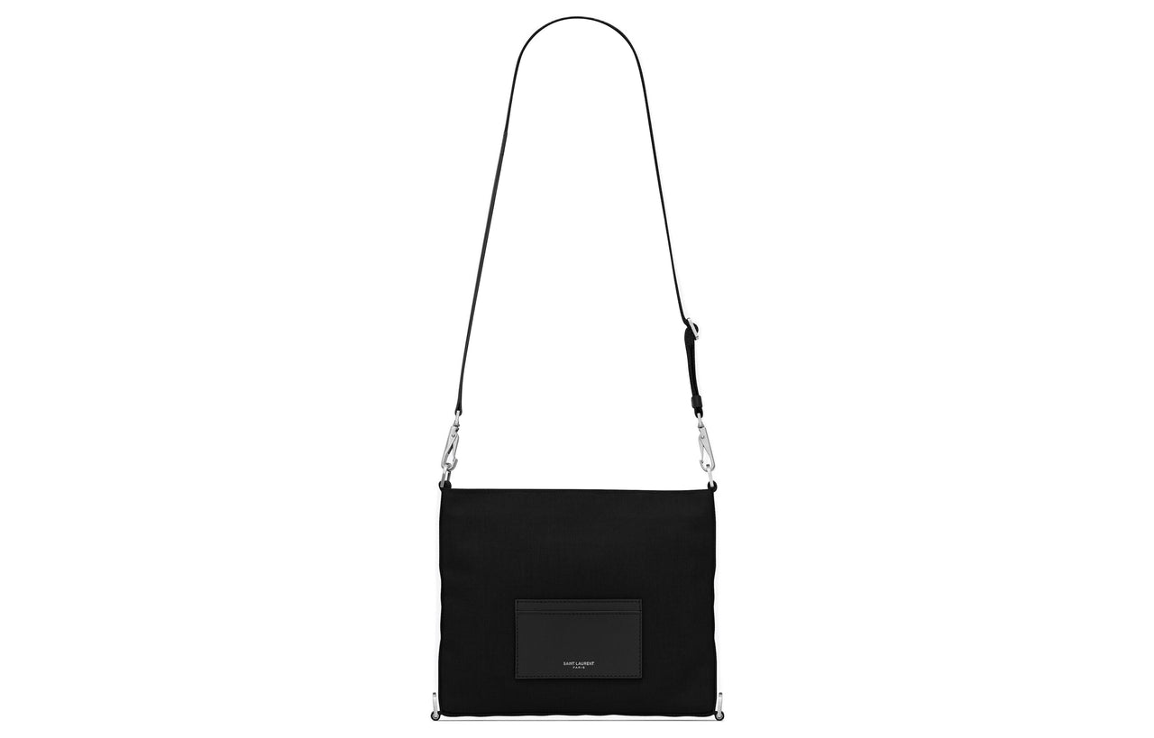 SAINT LAURENT Canvas Shoulder Bag, Crossbody Bag Men's Black