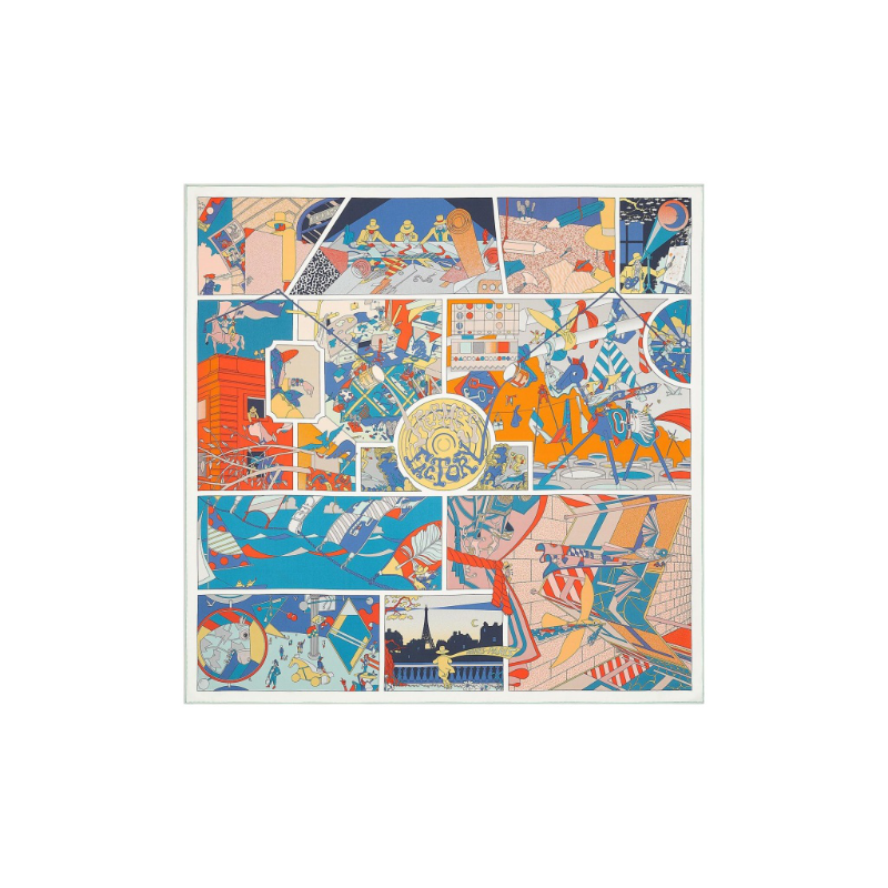 HERMES Silk Scarves Women's Multicolor