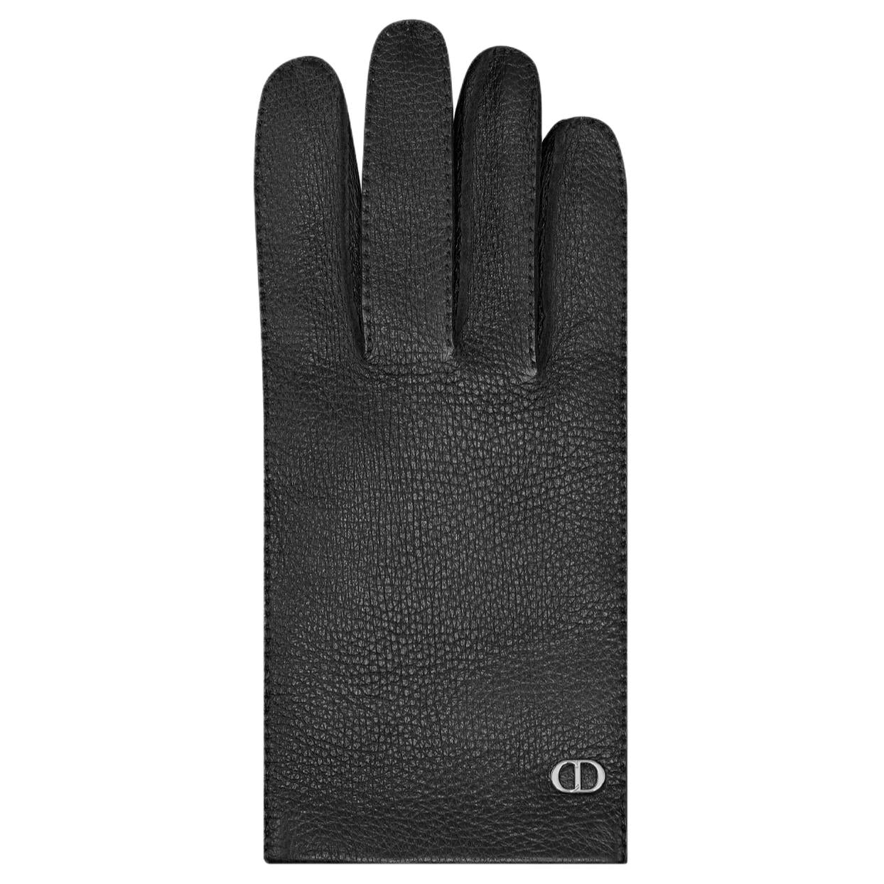 DIOR Mulberry Silk Gloves Men's Black