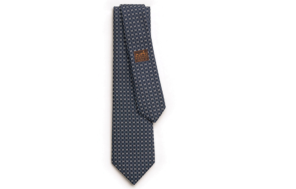 HERMES Ties Men Dark Blue