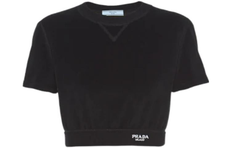 PRADA Crop Tops Women's Black