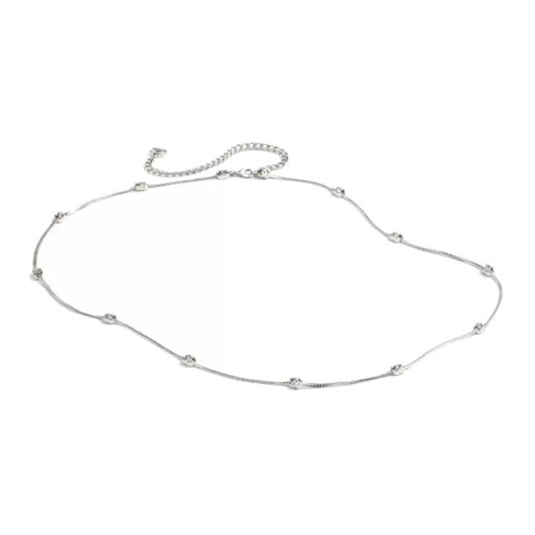 CHANEL [24B New Arrival]Solid Color Chain Design Metal Waist Chains Women's Silver