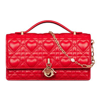 DIOR My Dior Sheepskin Shoulder Bag, Crossbody Bag, Handbag Mini Women's Red