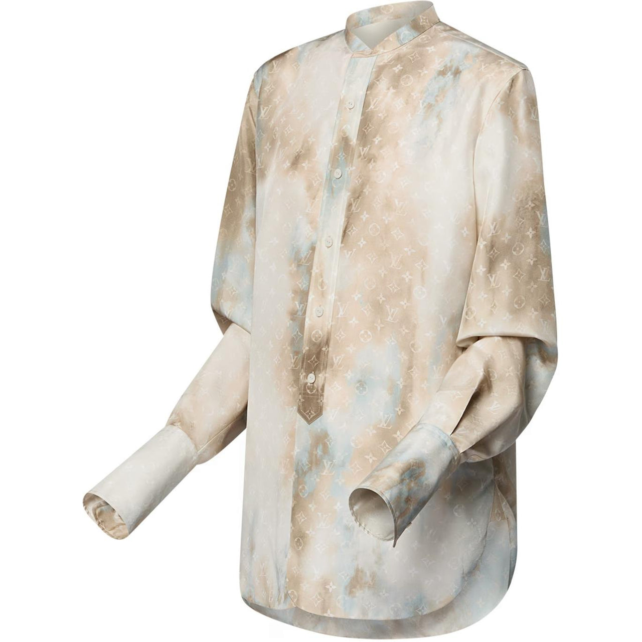 LOUIS VUITTON Collarless Monogram Cloud Shirt