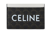 CELINE Coated Canvas Card Holder Card Holder Women's Charcoal Black Bone White Tawny