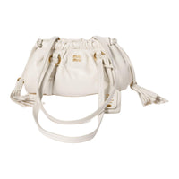 MIU MIU Lambskin Shoulder Bag Mini Women's White