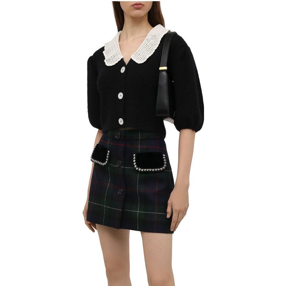 MIU MIU Crop Tops Women's Black