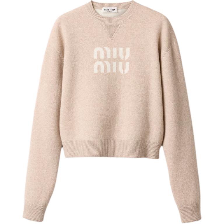 MIU MIU Cashmere Sweater Women's Sandy Beige