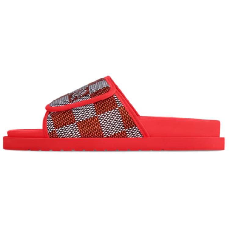 LOUIS VUITTON Miami Other Slip-Resistant Quick Dry Slide Slippers Men's Red