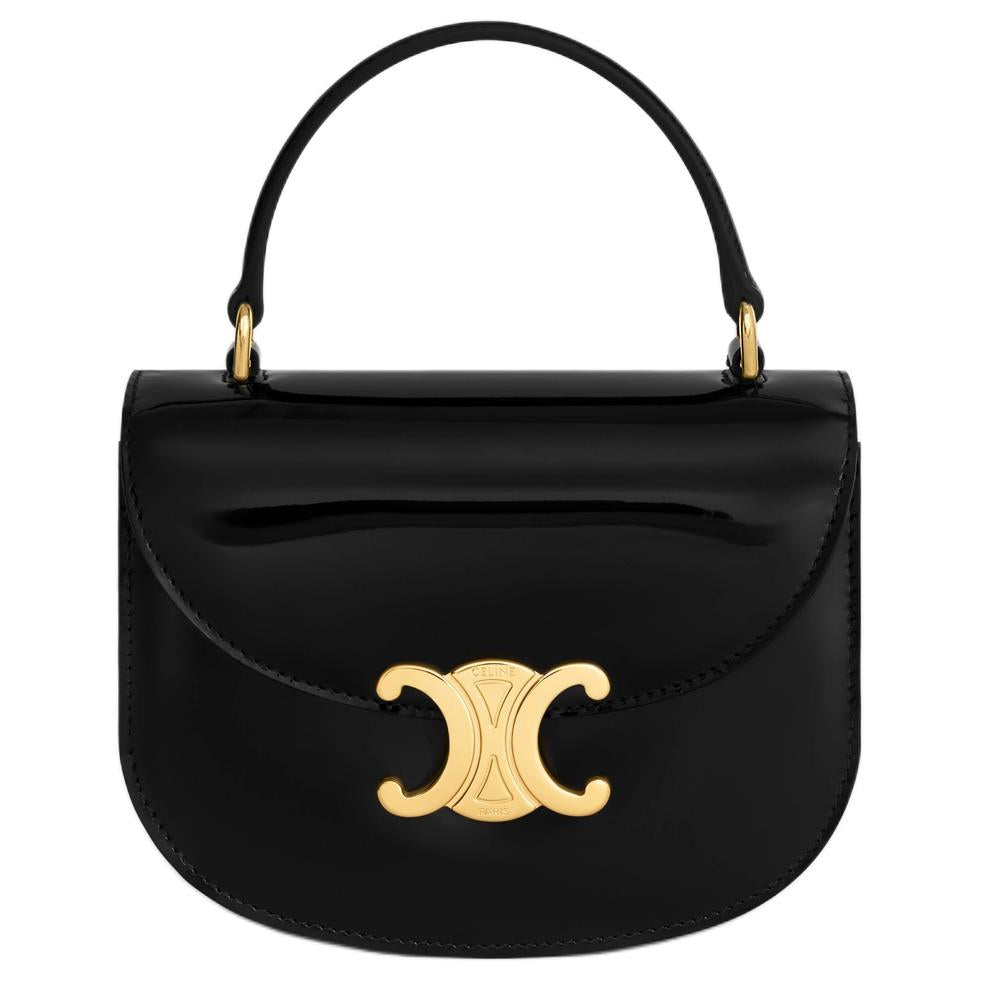 CELINE Besace Calfskin Handbag, Shoulder Bag, Crossbody Bag Mini Women's Black