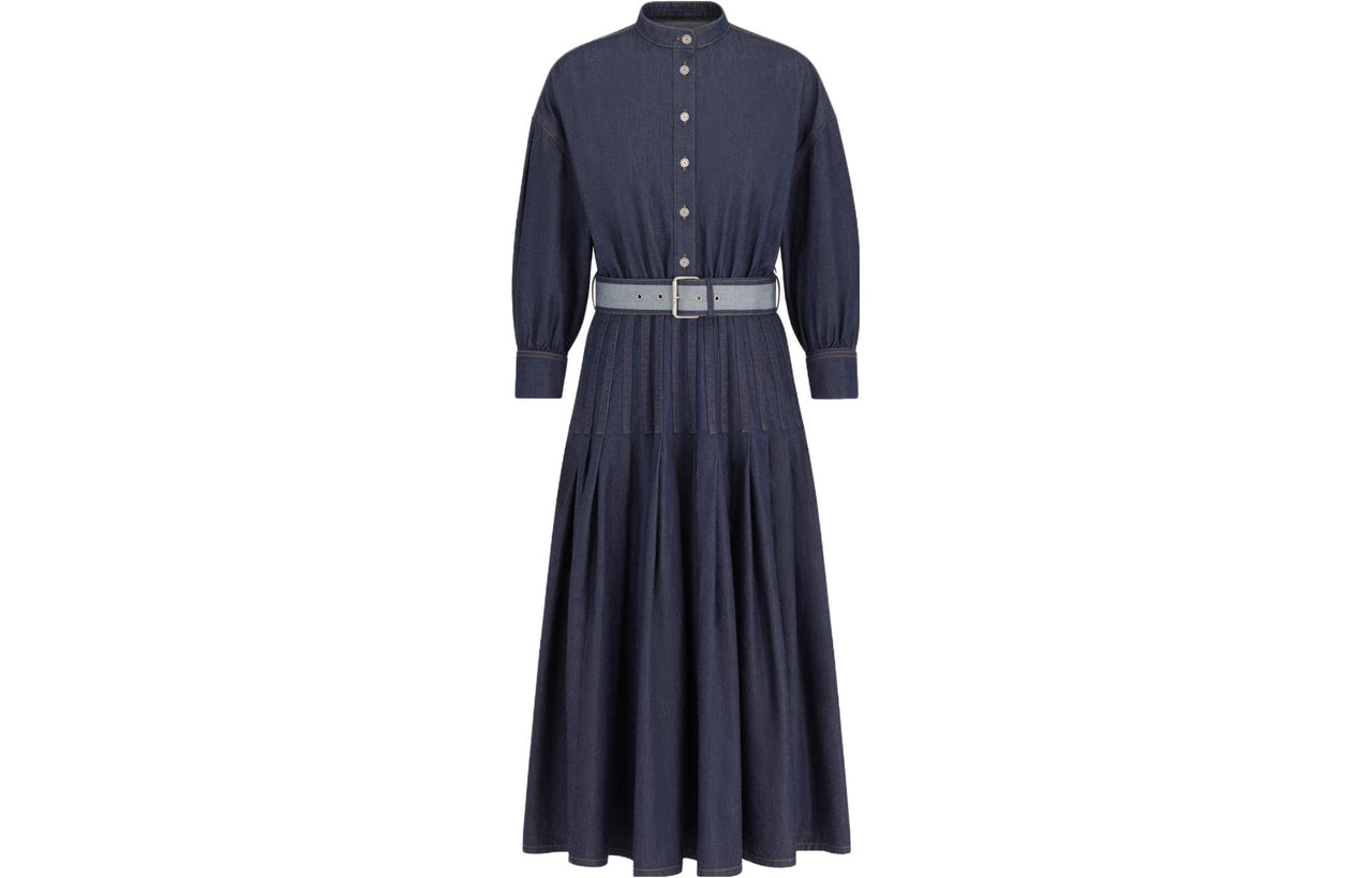 DIOR Long Sleeved Dress Women's Blue