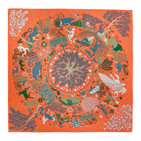 HERMES Cashmere Shawls Unisex Orange