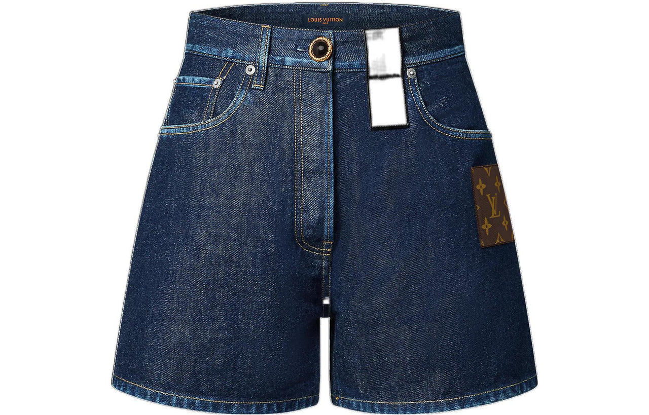 LOUIS VUITTON SS22 Denim Shorts Women's Blue