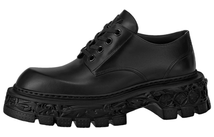 LOUIS VUITTON LV Platform Lace Up Loafers 'Black' 1AAHAT