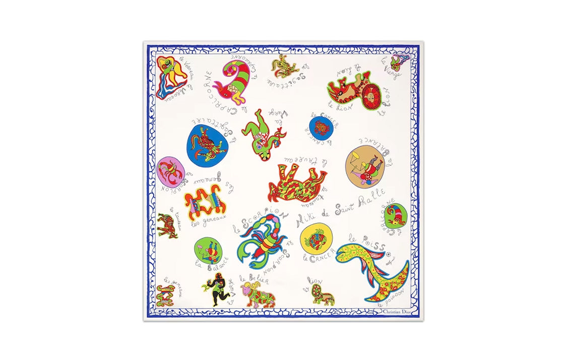 DIOR Silk Scarves Women's White