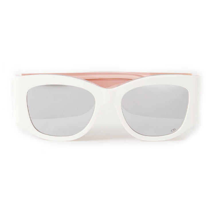 DIOR Acetate Rectangular Sunglasses Women's White