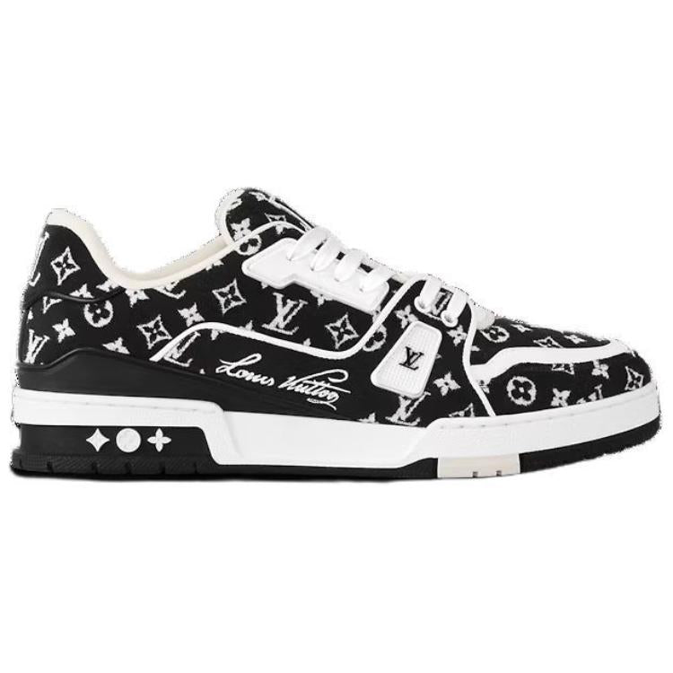 LOUIS VUITTON Trainer Black Monogram Textile
