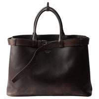 PRADA Lambskin Tote Bag, Shopping Bag, Shoulder Bag, Crossbody Bag, Handbag Women's Dark Brown