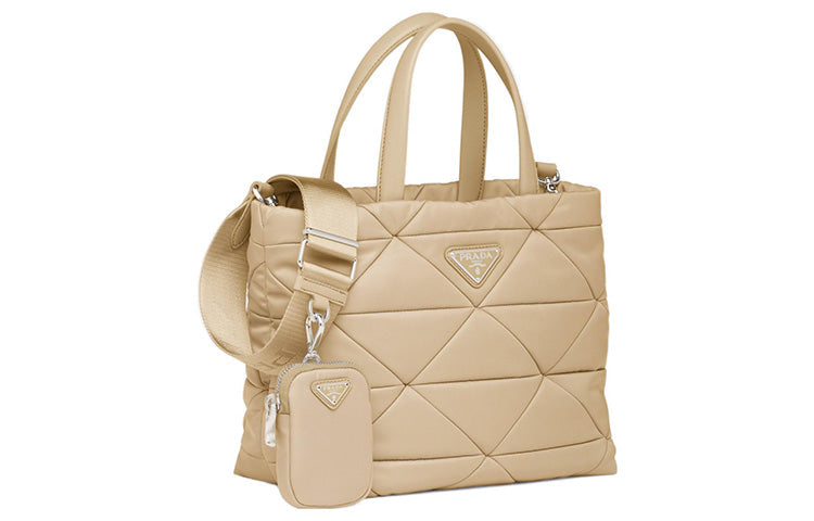 PRADA Fabric Shoulder Bag, Crossbody Bag, Handbag Women's Beige