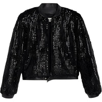 CELINE Leather Jacket Women's Black