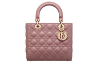 DIOR Lady Dior Sheepskin Daisie Bag Shoulder Bag Crossbody Bag Handbag Medium Size Women's Pink Peony