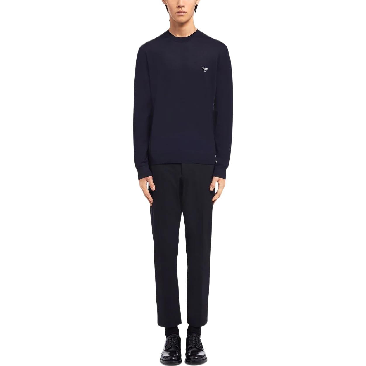 PRADA Logo embroidered Wool Jumper