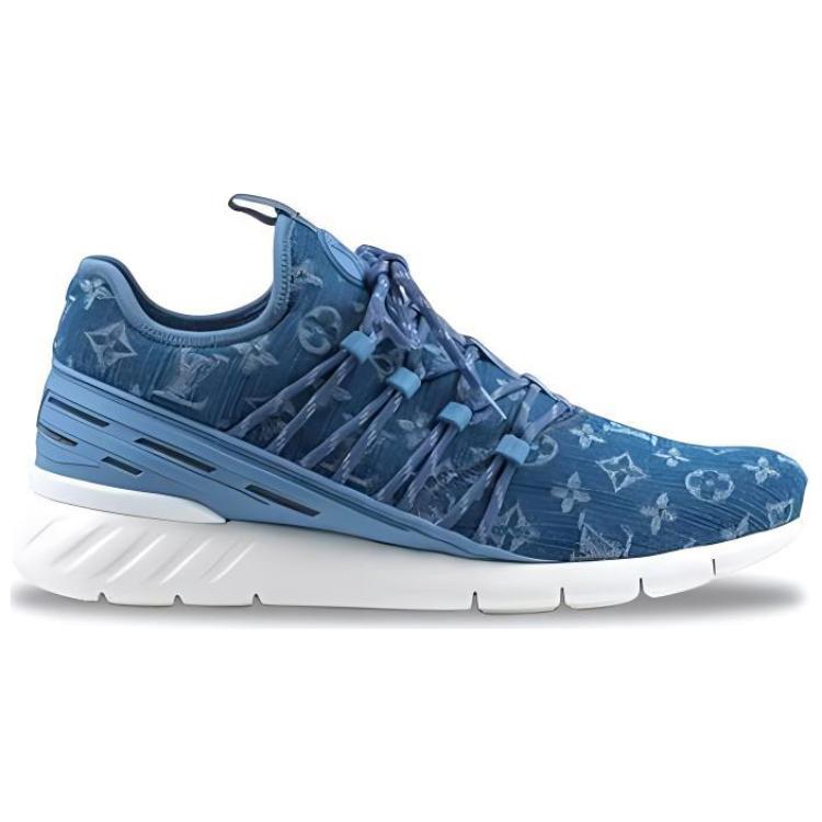 LOUIS VUITTON Fastlane Low Top Casual Shoes Men's Dark Blue