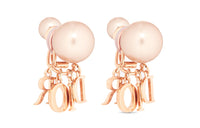 DIOR Clip-On Earrings Women's Pink