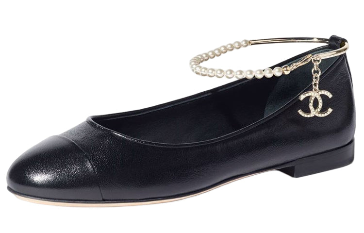 CHANEL Flat Shoes Casual Shoes Women's Black
