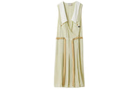 MIU MIU Garment-Dyed Crepe De Chine Dress Sleeveless Dress Women's Dragon Tongue Orchid