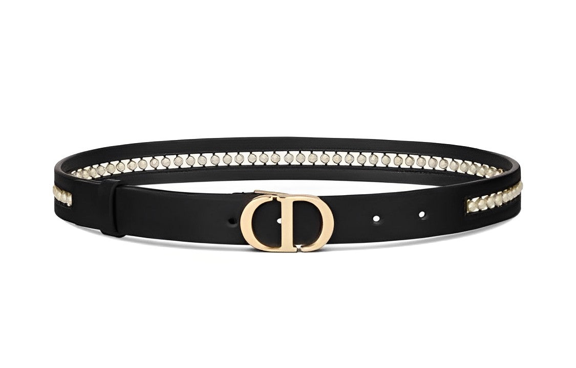 DIOR Leather Belts Women's Black